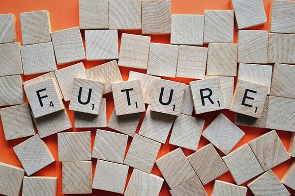 Wooden letters spelling the word Future